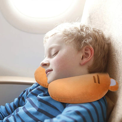 Cartoon Kids U-Shaped Pillow Plush Neck Pillow Car Nap Pillow Lunch Break