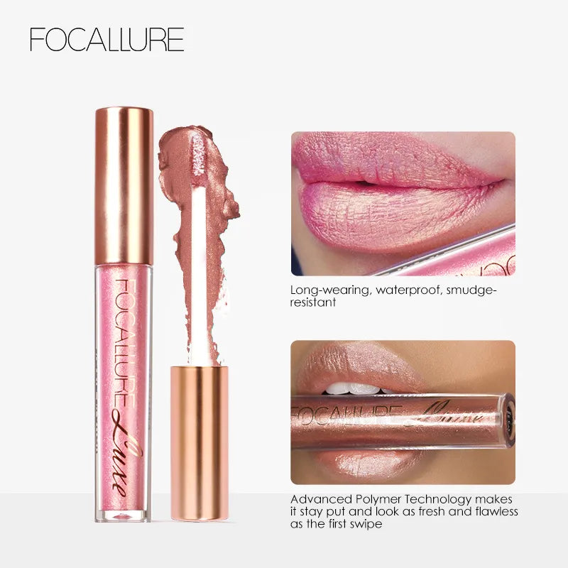 FOCALLURE Waterproof Matte Liquid Lipstick Long-Lasting Lip Tint Nude Lipgloss