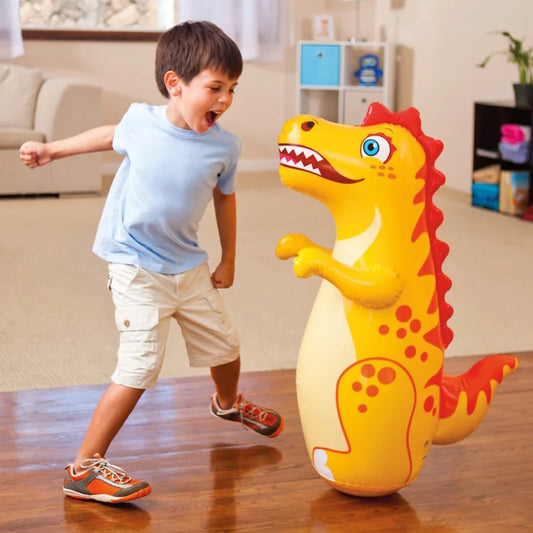 38" 3D Inflatable Dinasour Toys Bop Bag/Punching Bag Interactive Toys
