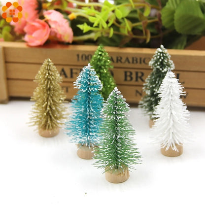 10pcs/Lot 65mm Christmas Trees Small Pine Trees Mini Trees Placed in the Desktop