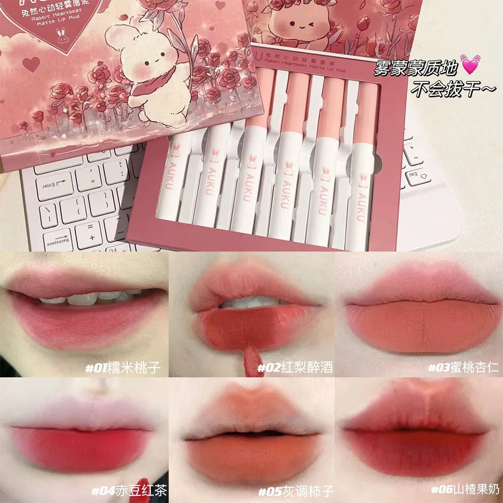 Korean Lipsticks Set Make Up for Women Beauty Cosmetics Matte