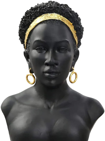 African Art Sculptures Creative African Lady Black Bust African American Statue