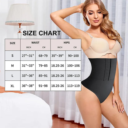 Women Waist Cincher Girdle Tummy Control Thong Panties Slimmer High Waist Body