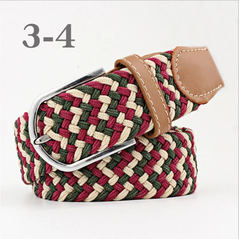 ZLD 60 Colors Female Casual Knitted Pin Buckle Men Belt