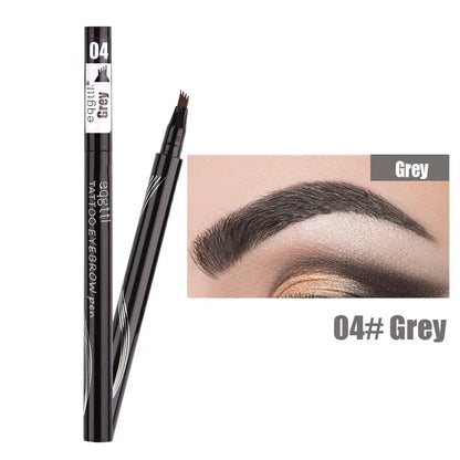 Eyebrow Pencil With 4 Claws Wild Eye Brows Waterproof Brow Tint Pen Long