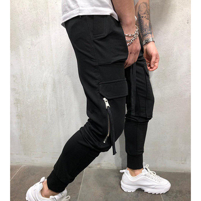 QC Custom High Quality Plain Skinny Cargo Joggers Pants Drawstring Oversized