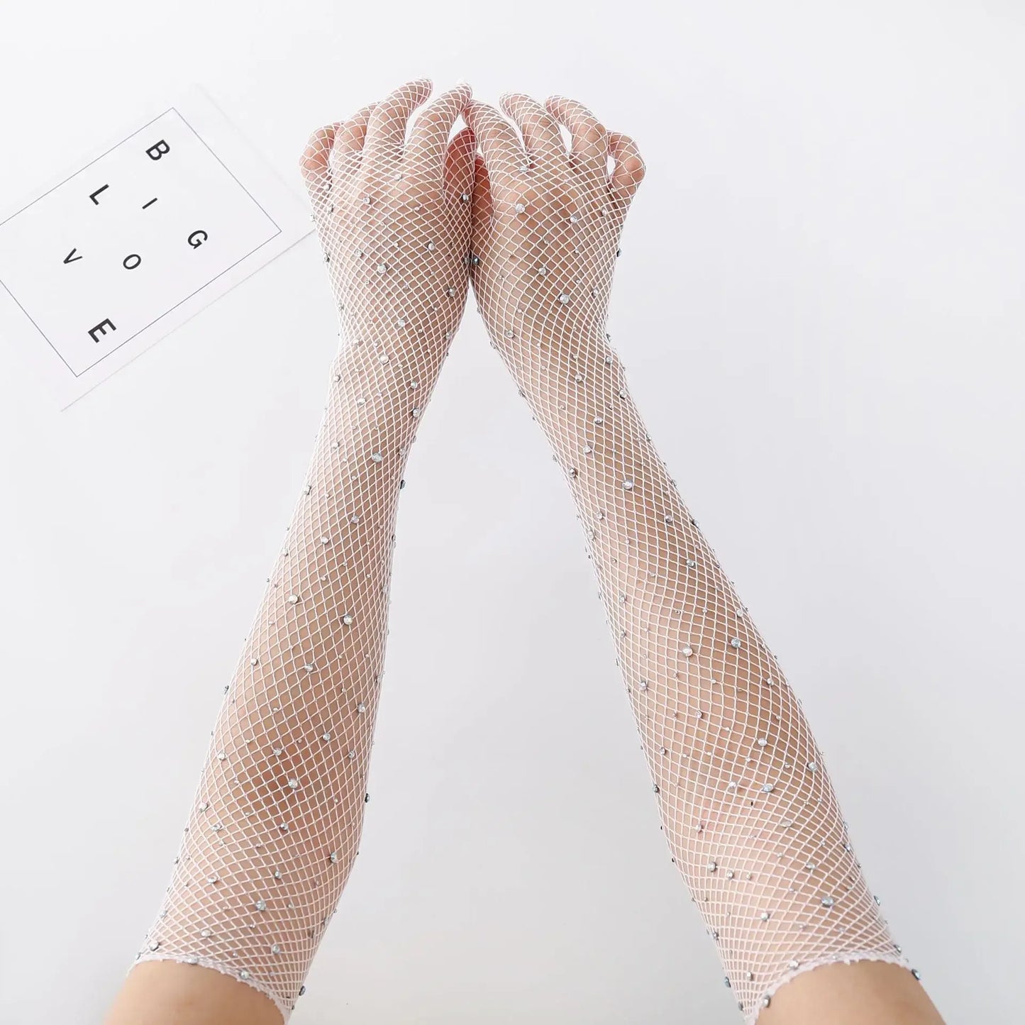 Shiny Women Sexy Stockings Tights Rhinestone Mesh Fishnet Pantyhose Plus Size