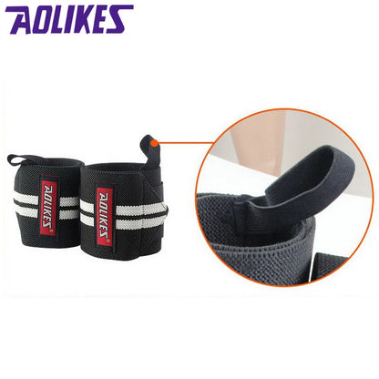 AOLIKES 2Pcs Weightlifting Wrist Straps Gym Wrist Support Wraps Compression