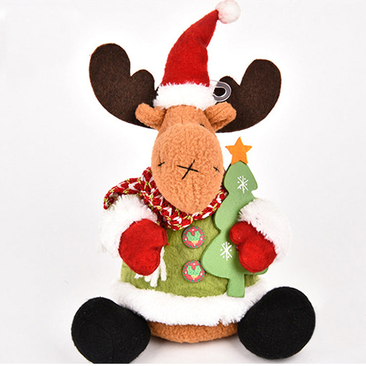 Hot Christmas Decoration Kids Toys Elk Snowman Doll