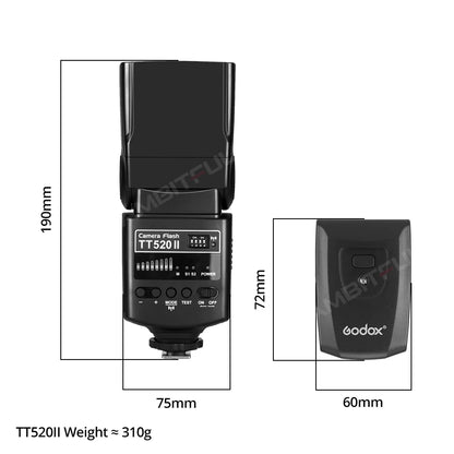 Godox Thinklite Camera Flash TT520II With Build-In 433MHz Wireless Signal