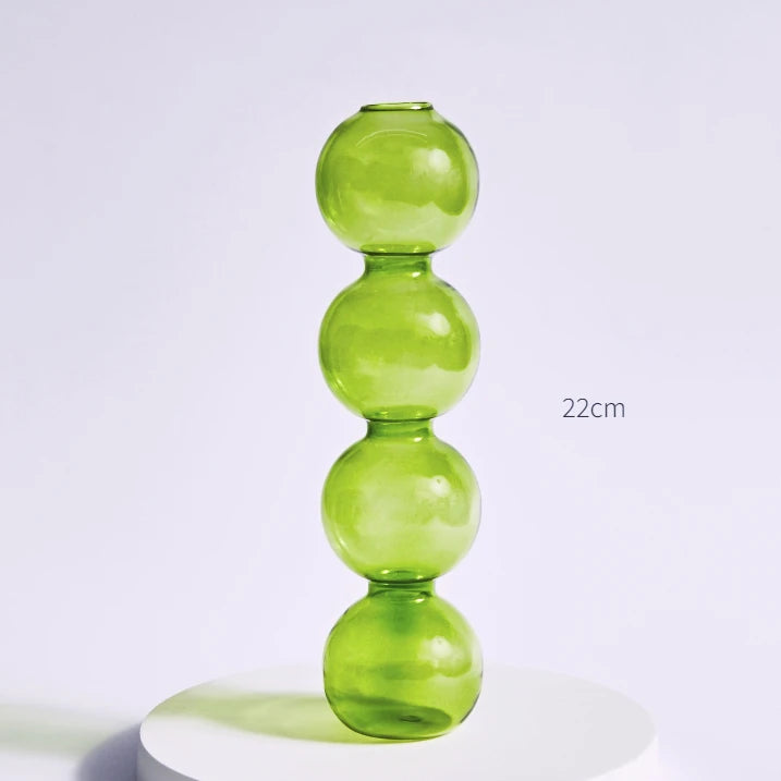 Lazzy House Candle Holders Decoration Wedding Nordic Green Glass Candlestick