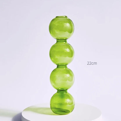 Lazzy House Candle Holders Decoration Wedding Nordic Green Glass Candlestick