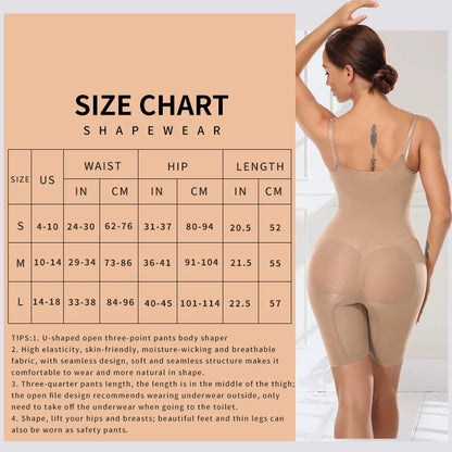 Women Waist Trainer Full Body Shapewear Tummy Control Butt Lifter Body Shaper