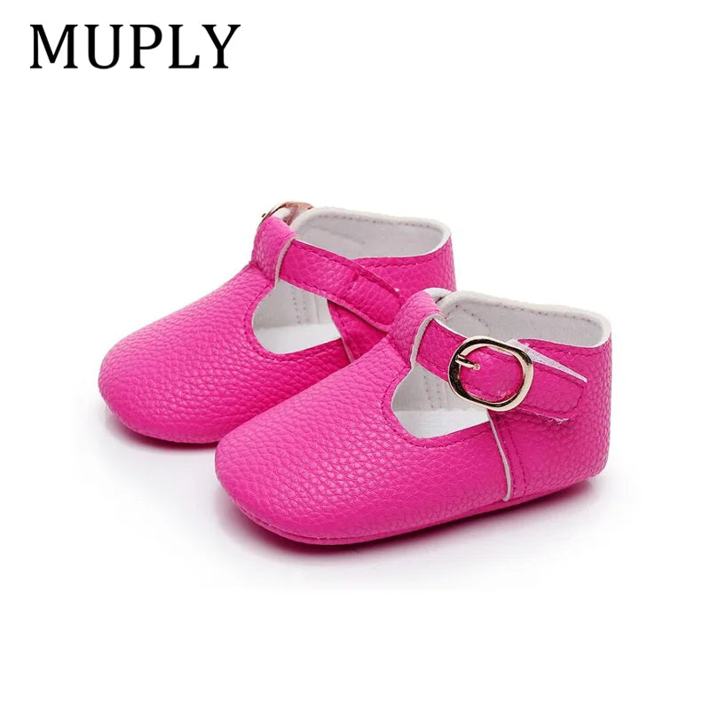 2023 New Arrival Newborn Baby Shoes PU Leather Baby Girl