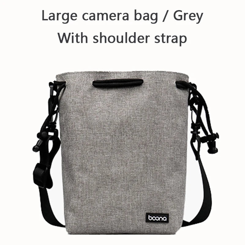 BOONA Camera Bag Backpack Lens Bag Drawstring Pouch Fleece Waterproof Camera