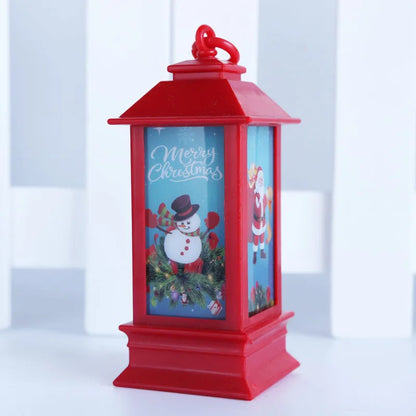 Santa Claus Snowman Lantern Light Merry Christmas Decor for Home Christmas Tree