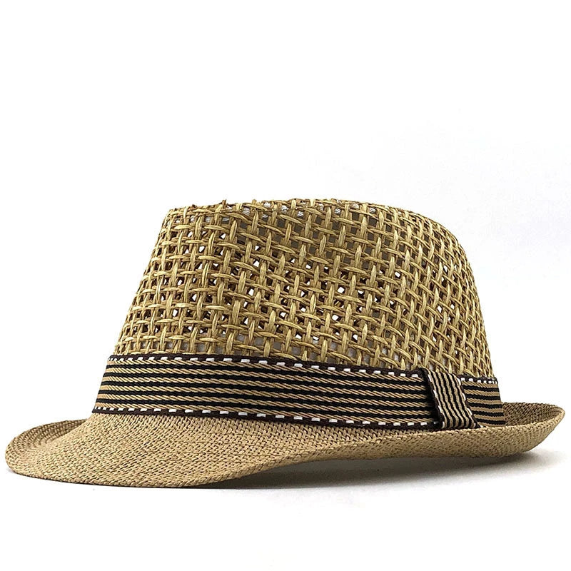 New Boy Straw Hat Baby Sun Hats Children Jazz Cap Bucket Hat Sun Cap Summer Hat