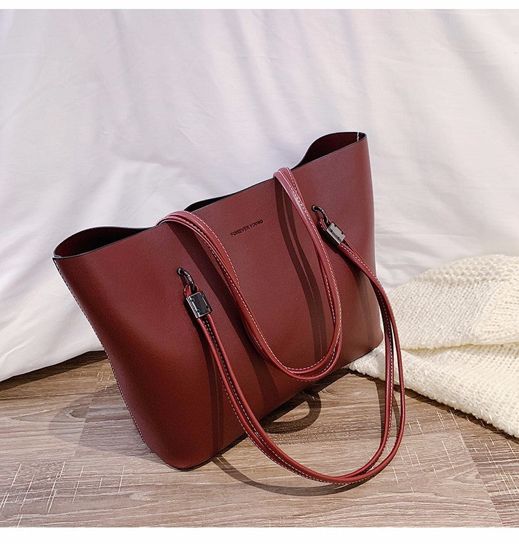 Women PU Leather Large Capacity Elegant Designer Shoulder Bag Messenger