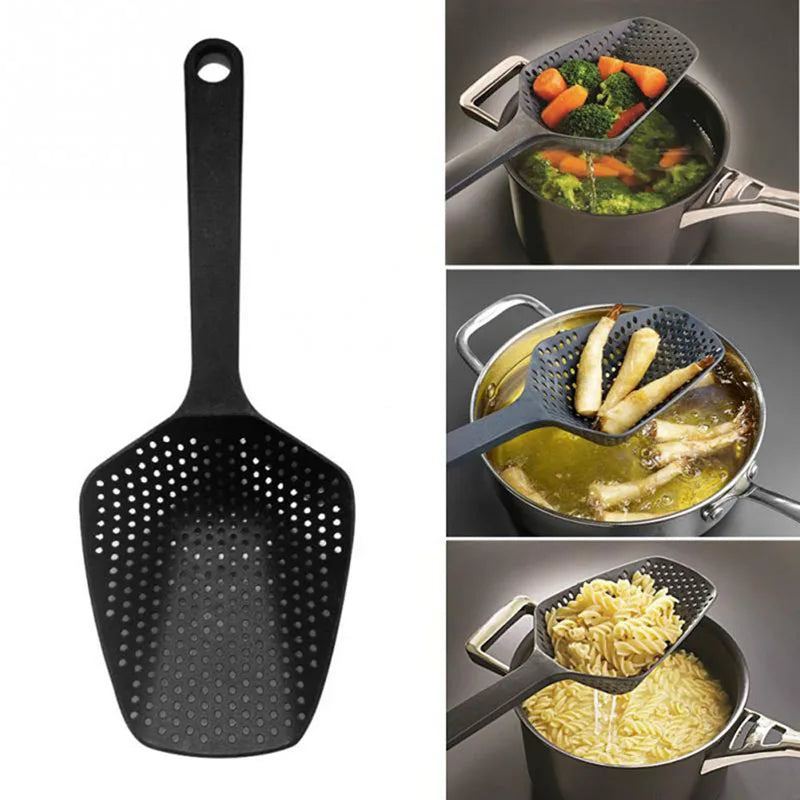 Vegetable Strainer Cooking Shovels Vegetable French Fries Strainer Scoop Nylon