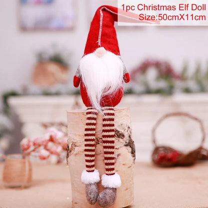 QIFU Christmas Doll Ornaments 2024 Merry Christams Decor for Home Cristmas Decor