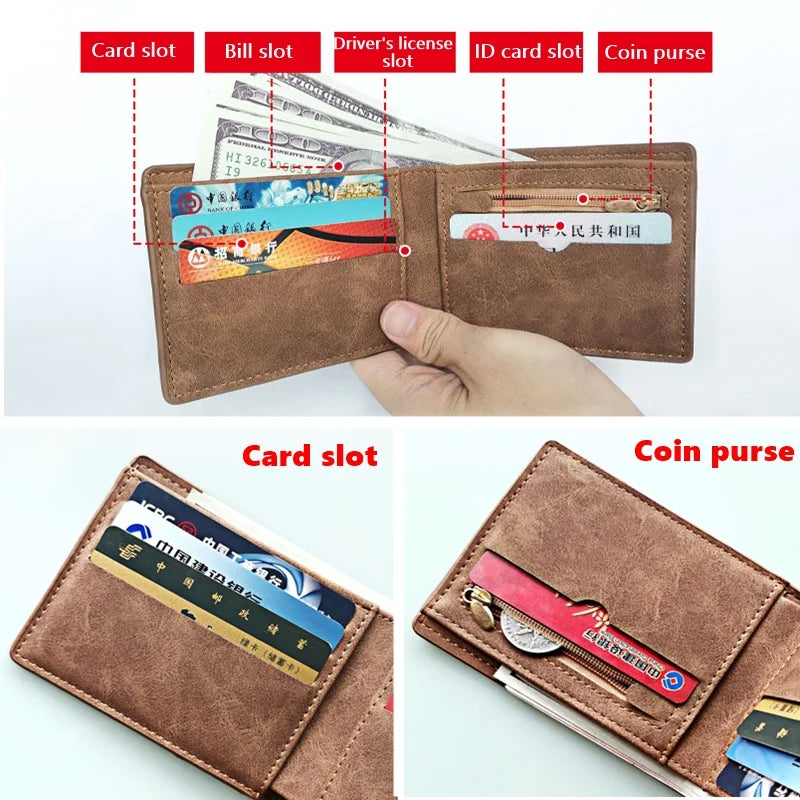 2024 New Men Wallets Small Money Purses Wallets