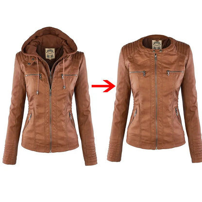 Winter Faux Leather Jacket Women Casual Jackets Waterproof  male Ropa De Mujer