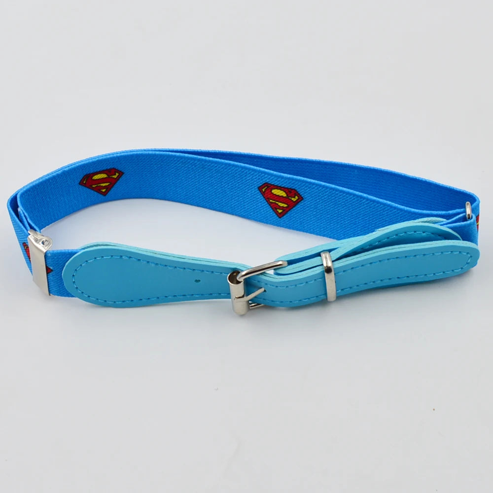 Fashion Children Candy Belt Girls/Boys Elastic Waist Belt Kids Pu Leather High