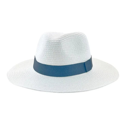 Hats for Women Bucket Sun Hats Ribbon Band Men Hat Straw Summer Panama Formal