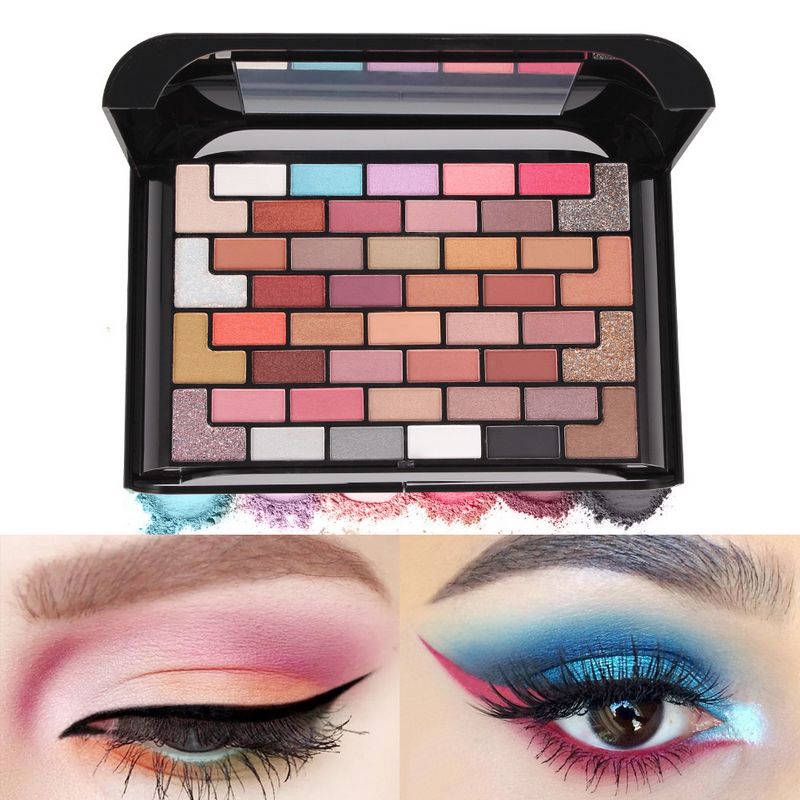 MISS ROSE 68 Color Eye Shadow Palette Kit Blush Powder Eyebrow Lipstick Women