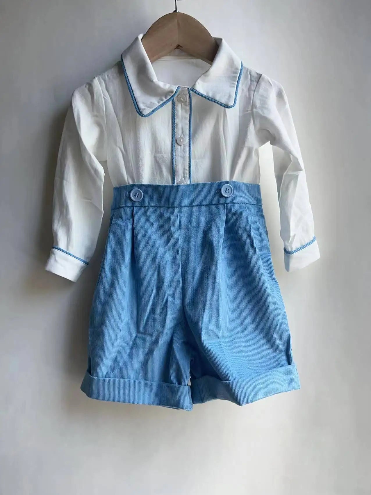 Autumn Kids Clothes Children Cotton Handsome Clothes  Shirt+pantie Children