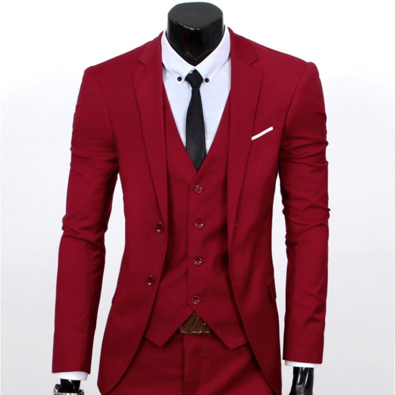 S-6xl (Jacket+Pants+Vest)Full Regular Fit 3 Piece Suits Single