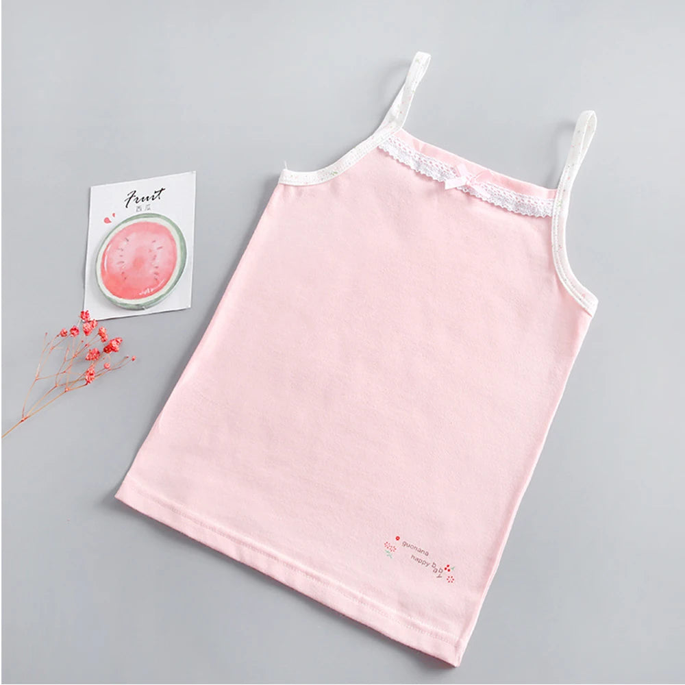 Summer Tank Tops for Girls Cartoon Underwear Young Teens in Lingerie Cotton