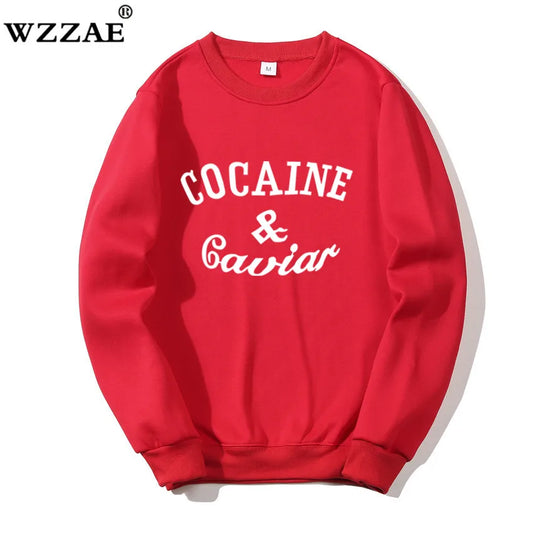 2023 New Cocaina Caviar Men Sweatshirts Letter Sweatshirt Mens Hoodies With Hat
