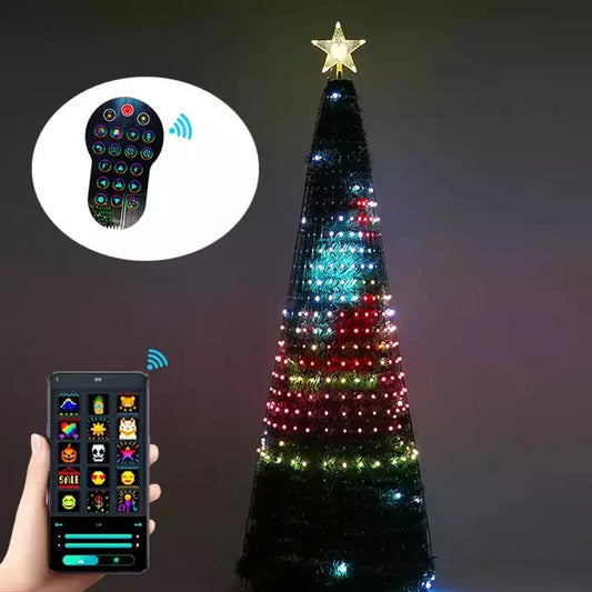 Light Up Led Christmas Tree,Built in Pattern, App Control Programmable Magic RGB