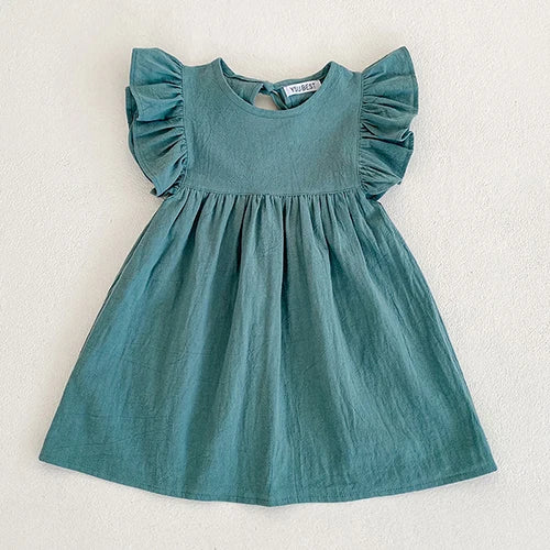 New Brand Baby Girls Dresses Korean Japan Style Summer Kids Girls Dress Ruffles