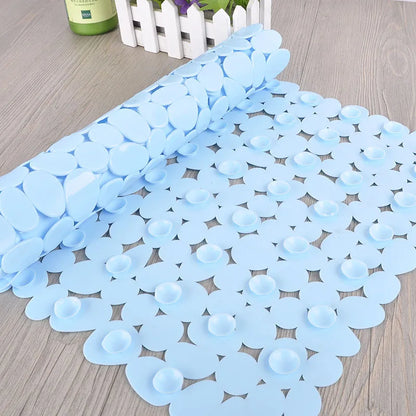 Bath Mat PVC Large Bathtub Safety Shower Non-Slip Mats With Suction Cups Pebbles