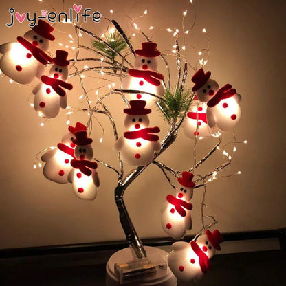 LED Christmas Snowman Lights Strings Christmas Tree Holiday Party Decoration