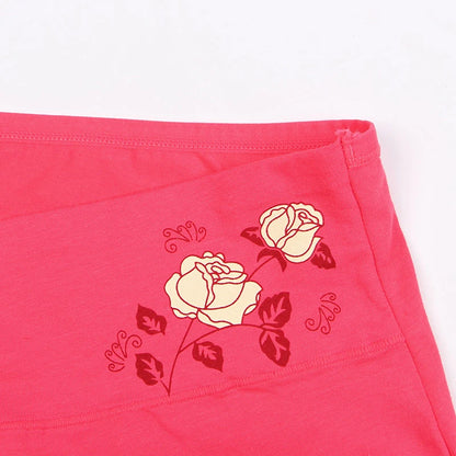 New Women's Cotton Panties High Waist Briefs Embroidery Lingerie Fashionable