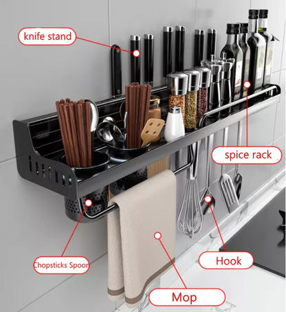 Kitchen Spice Rack Multifunctional Storage Rack Knife Spoon Spice Organizer