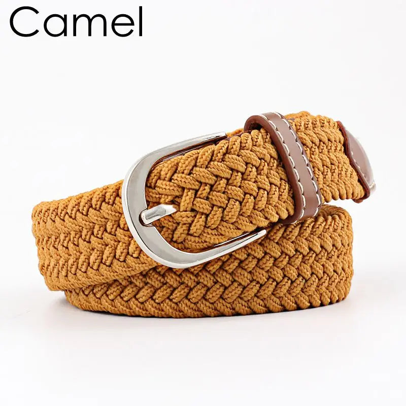 Yienws Elastic Strap Belt for Boys Youth Stretch Waist Belts Pin Buckle Kemer