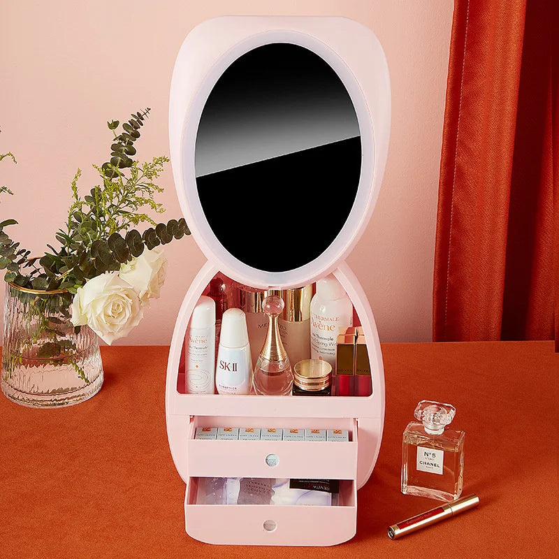 Cosmetics Beauty Refrigerator Skin Care Mini Car Fridge Intelligent LED Light