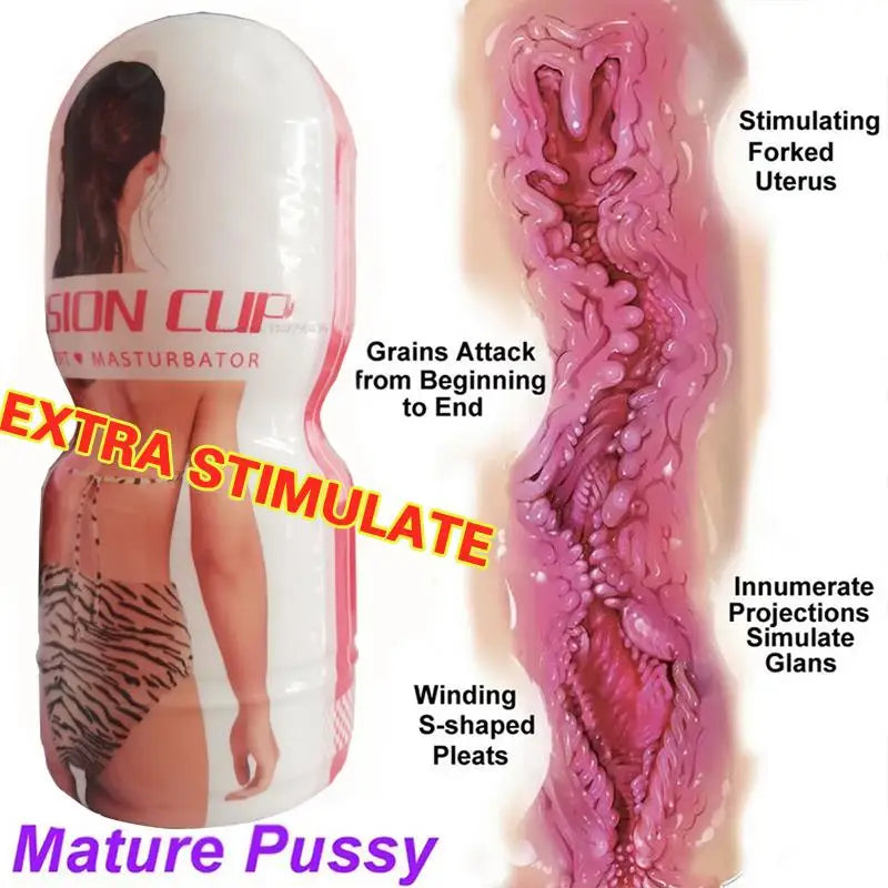 Male Masturbator Sex Toy for Men Cup Vacuum Pressure Sucking Silicone Vagina