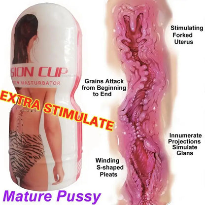 Male Masturbator Sex Toy for Men Cup Vacuum Pressure Sucking Silicone Vagina