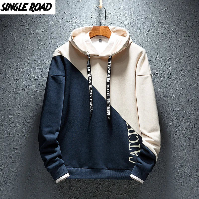 Single Road Mens Hoodies Men 2023 Spring Hip Hop Japanese Streetwear