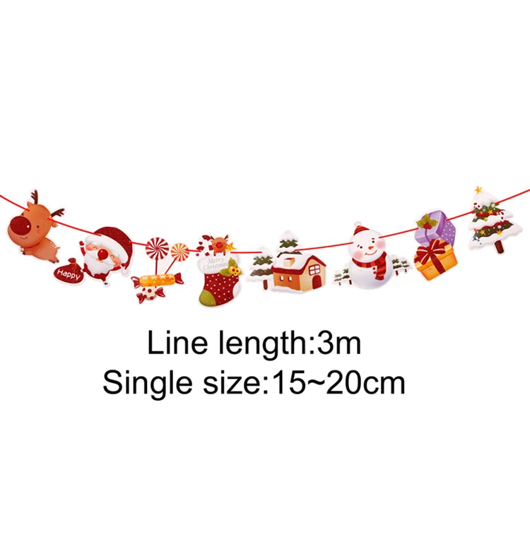 Christmas Banner Merry Christmas Decor for Home Garland