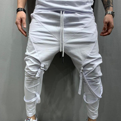 Fashion Men Bandage Pencil Pants Casual Harem Trousers Mens Joggers