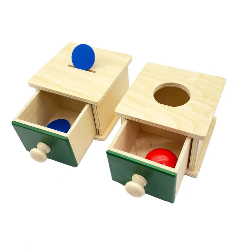 Treeyear Montessori Sensory Toys Object Permanence Box With