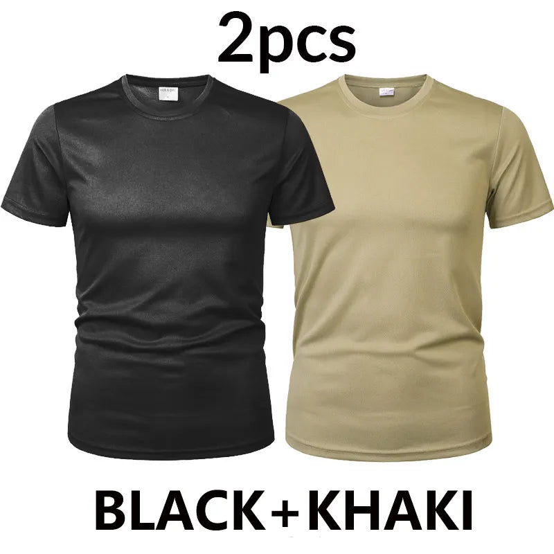 MEGE 3 Pcs/2 Pcs Men Camouflage T Shirt Army Military ShortSleeve O-Neck