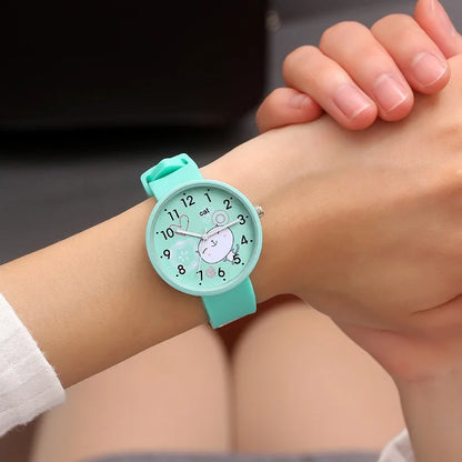 Girls Boys Cute Cats Pattern Kids Watch Women Simple Casual Quartz  Watch