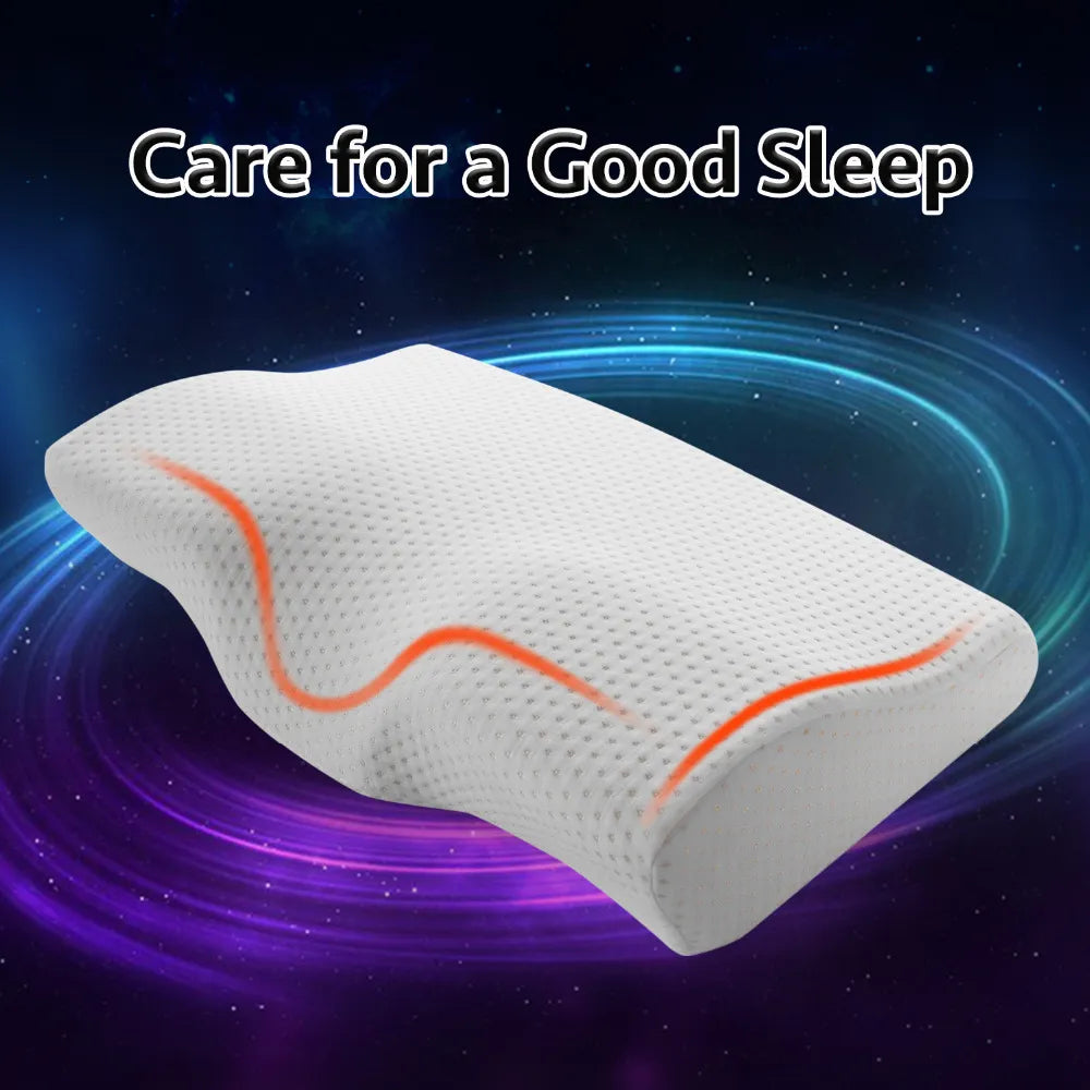 YR Memory Foam Pillow for Sleep Cervical Pillows Butterfly Shaped Memory Pillows